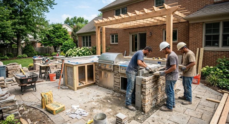 Outdoor Kitchen Renovation in Katy, TX